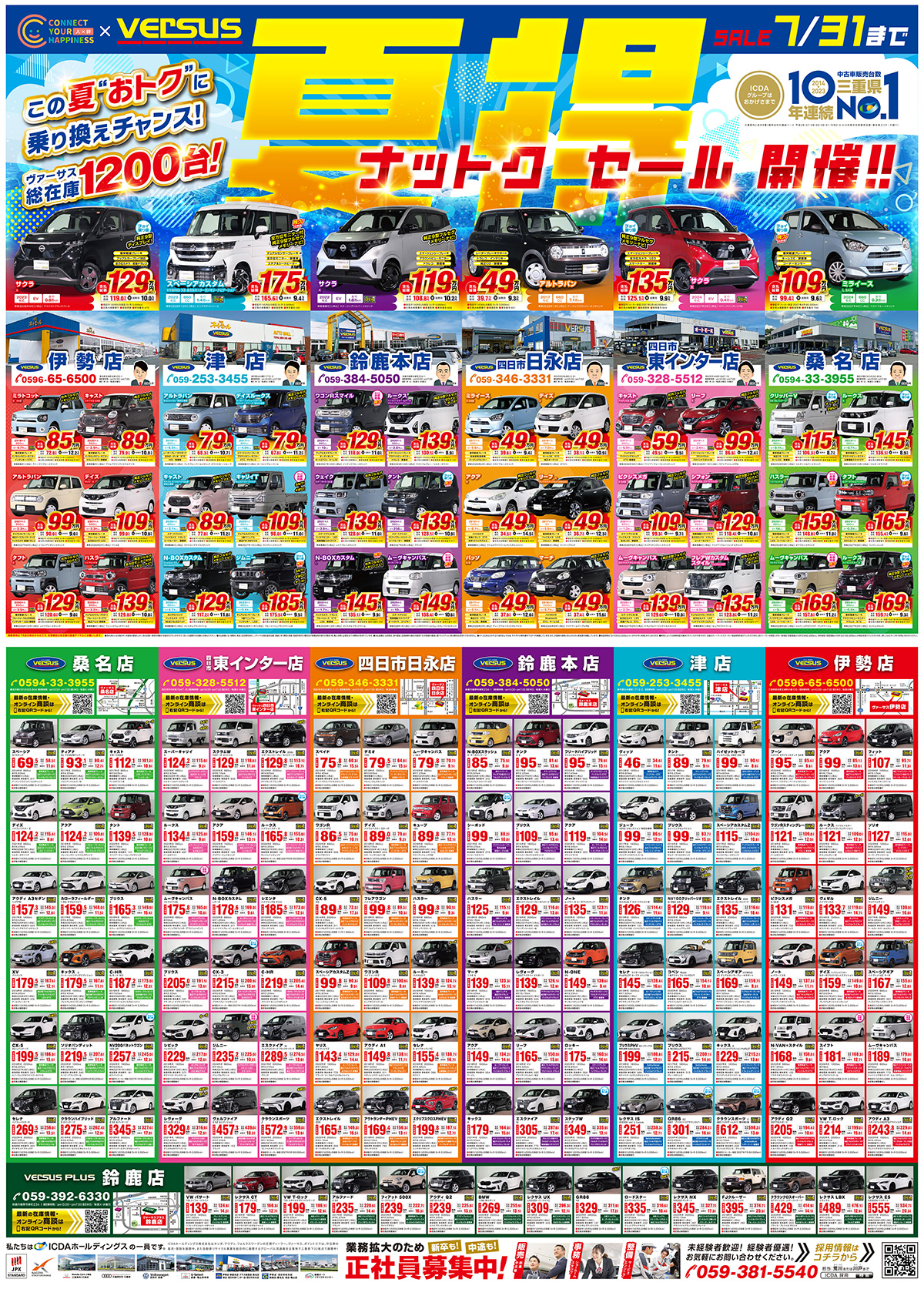 この夏”おトク”に乗り換えチャンス！ヴァーサス総在庫1200台！夏得セール開催！！
